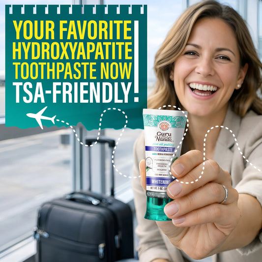 Travel-Size Hydroxyapatite & Neem Whitening Toothpaste, Fluoride Free – 1 oz